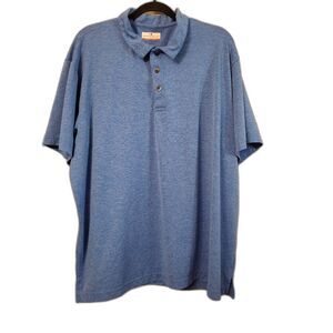 Grand slam Performance Polo Shirt Men Sz XXL Light Blue Solid Golf Short‎ Sleeve
